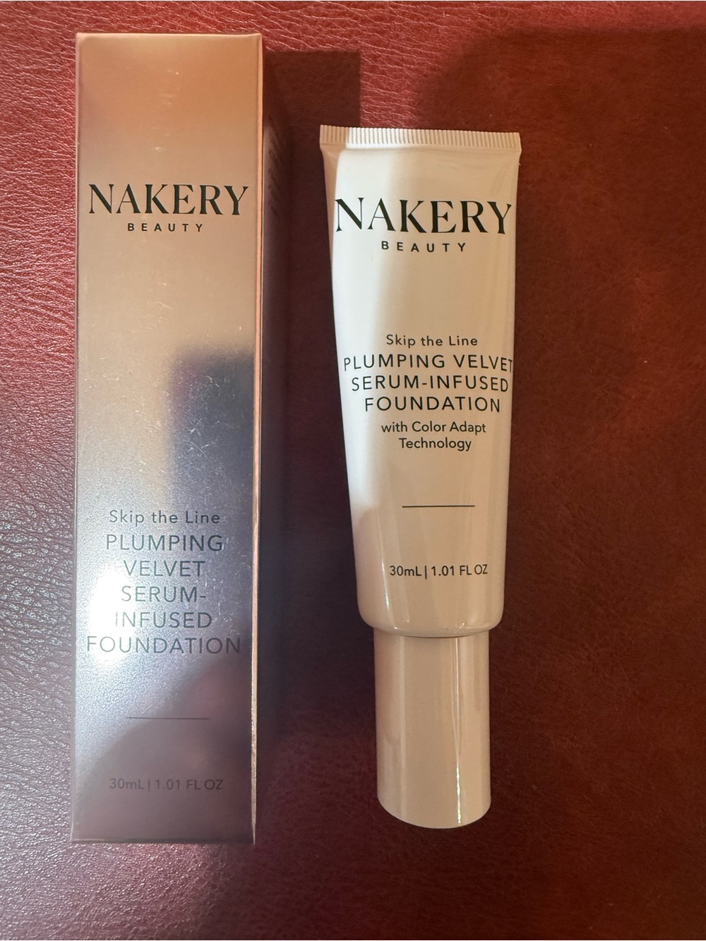 Nakery Beauty Skip the Line Plumping Velvet Liquid Foundation Medium 1.01 oz
